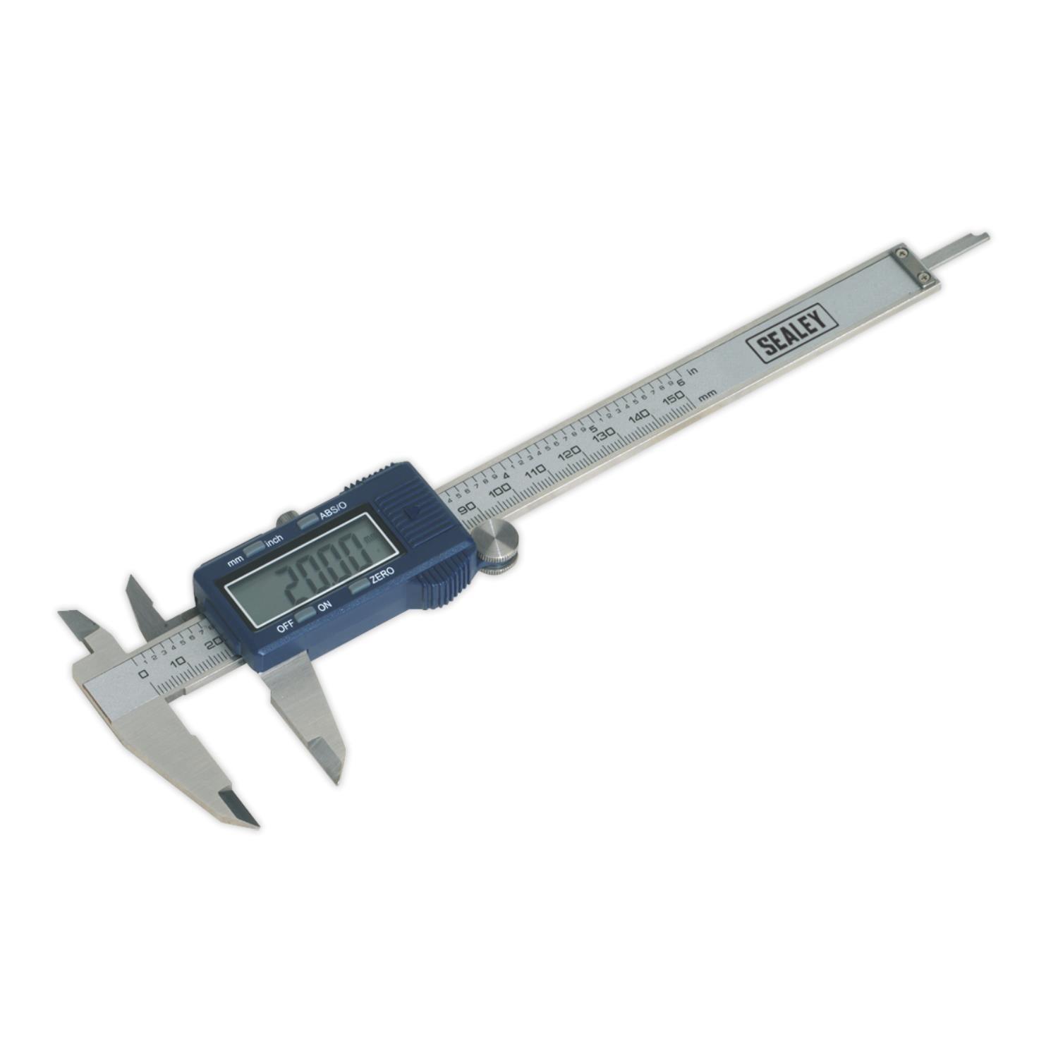 Sealey Digital Vernier Calliper 0-150mm/0-6" High Precision Tool AK962EV - Tools 2U Direct SW