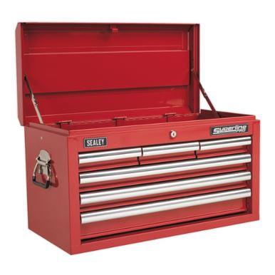 SEALEY Superline Pro Topchest 6 Drawer with Ball-Bearing Slides - Red AP33069 - Tools 2U Direct SW