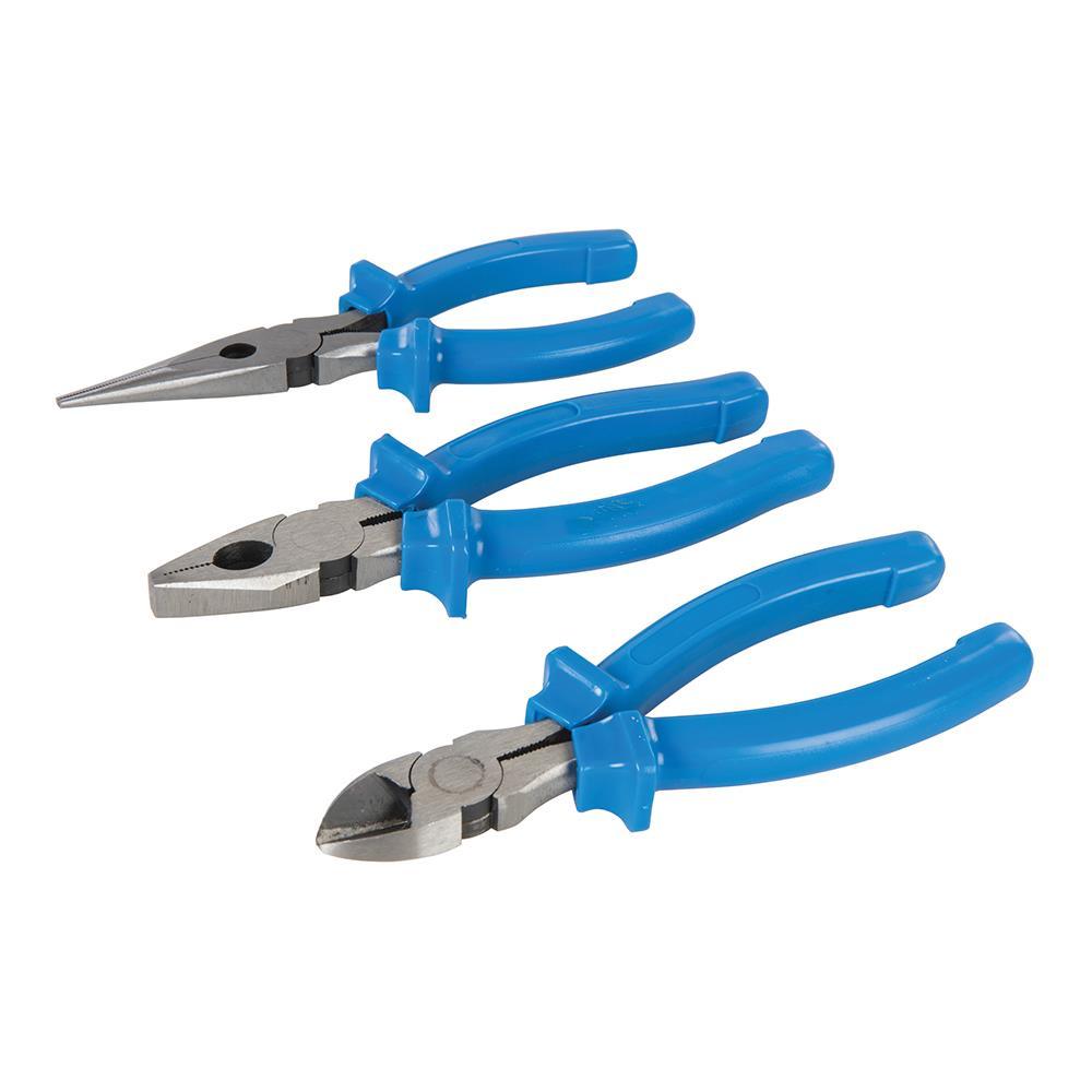 Silverline 3pc Pliers Set 160mm 6" Combination Long Nose Side Cutter Pliers 427610 - Tools 2U Direct SW