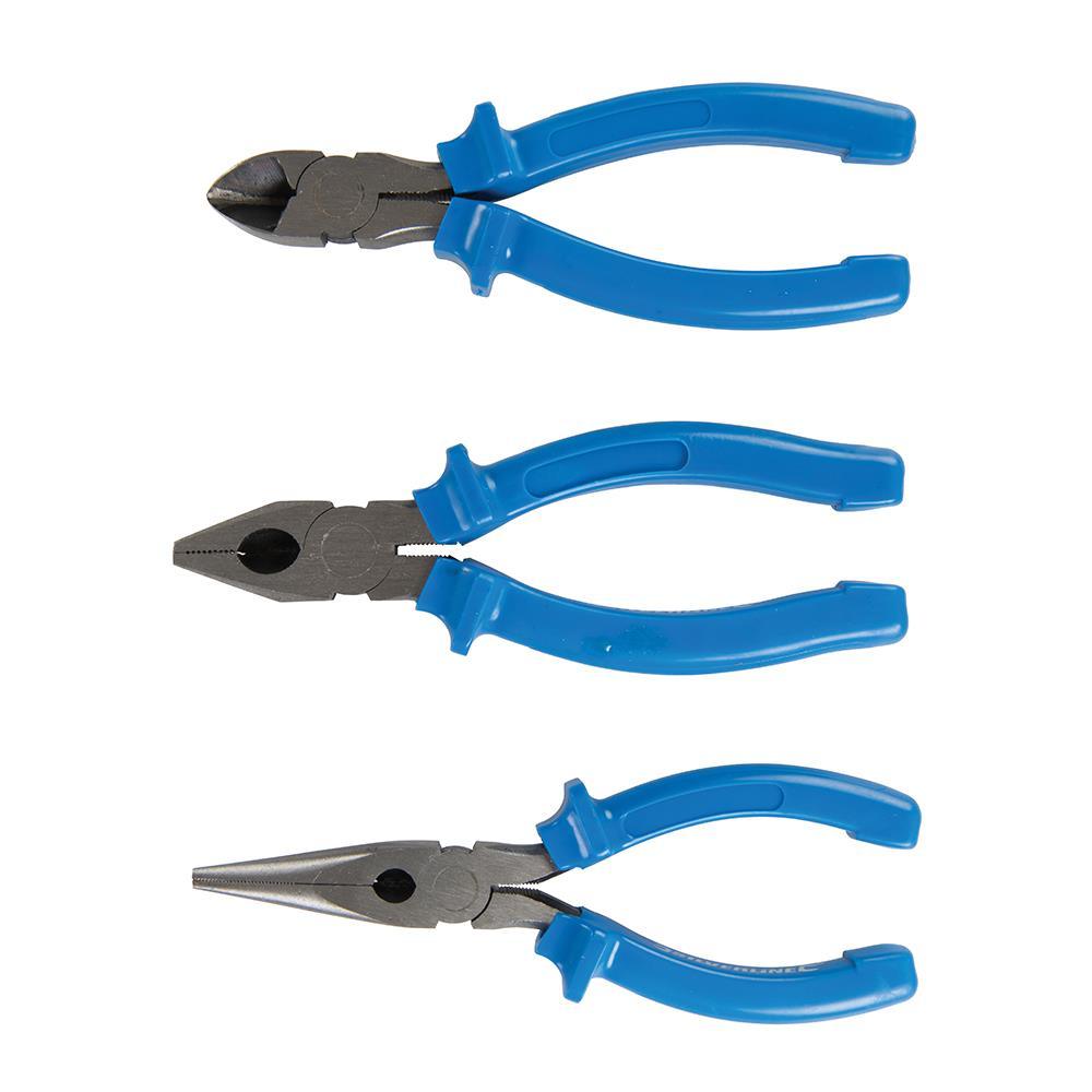 Silverline 3pc Pliers Set 160mm 6" Combination Long Nose Side Cutter Pliers 427610 - Tools 2U Direct SW