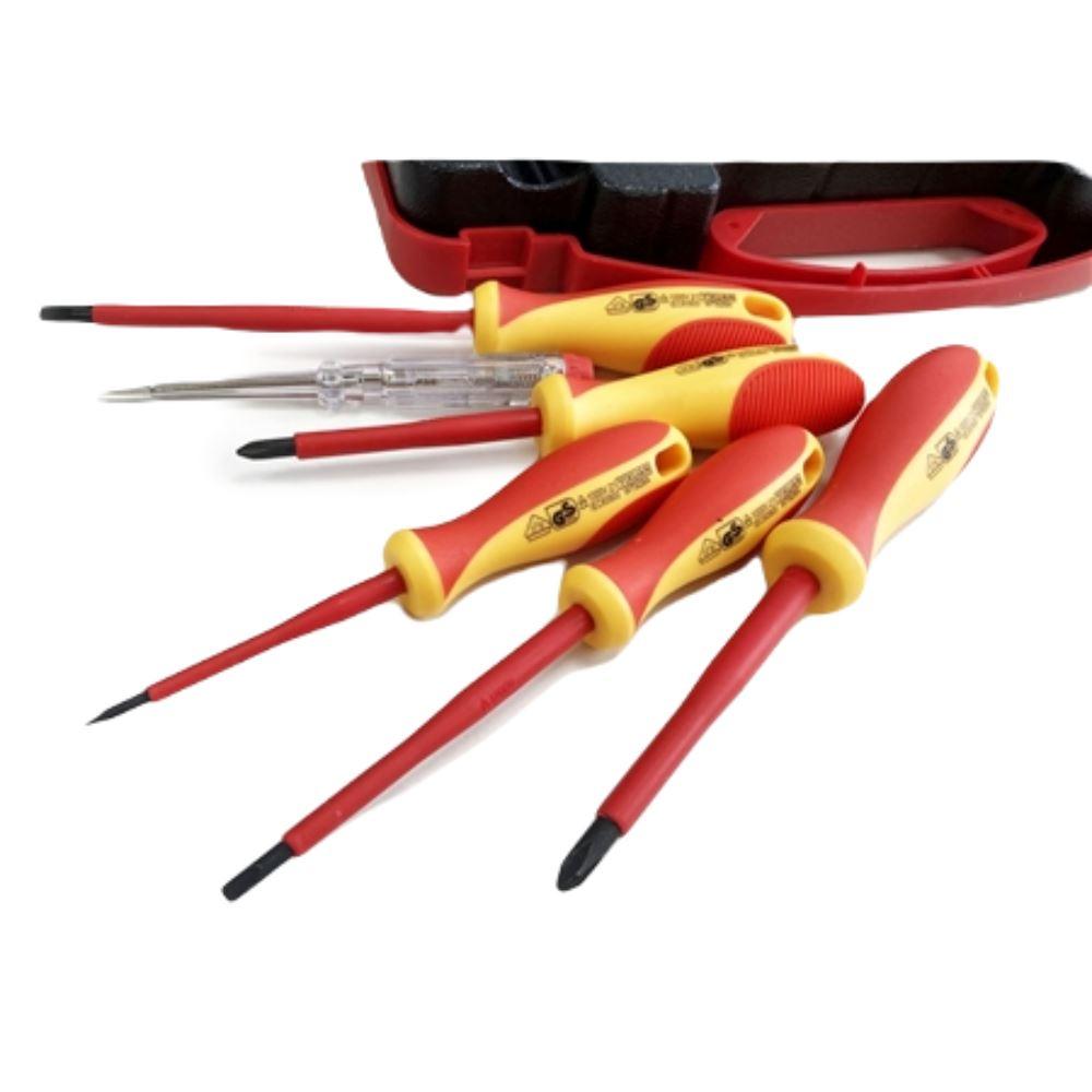 Toolzone 11PC VDE Electricians Tool Kit Cutters Strippers Screwdrivers Tapes SD301 - Tools 2U Direct SW