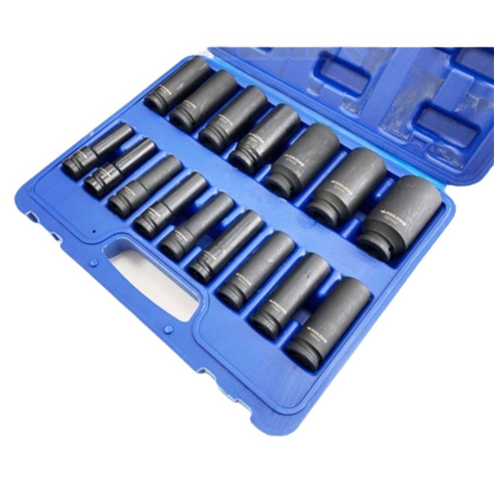 Toolzone 16PC 1/2" DR 6 Point Deep Impact Socket Set 10 - 32mm SS244 - Tools 2U Direct SW