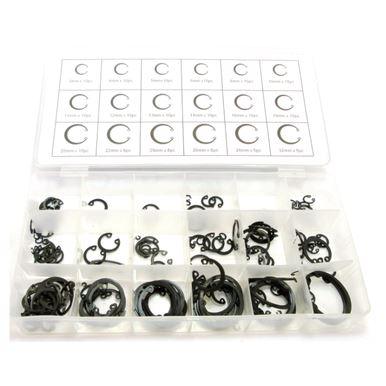 Toolzone 180pc Circlip Set Internal Circlips Snap Ring Assortment Set 3 - 32mm HW183 - Tools 2U Direct SW