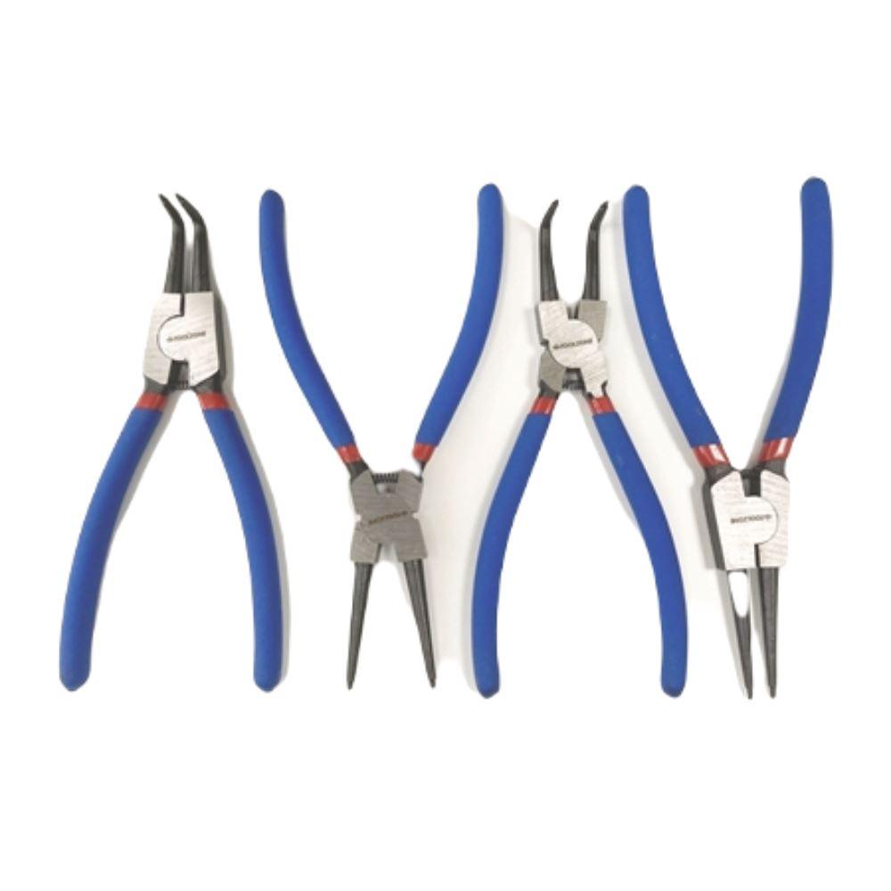 Toolzone 4 Piece 9" Circlip Pliers Set - Internal External Bent & Straight PL242 - Tools 2U Direct SW