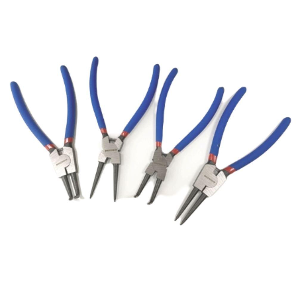 Toolzone 4 Piece 9" Circlip Pliers Set - Internal External Bent & Straight PL242 - Tools 2U Direct SW