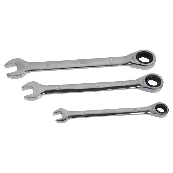 US PRO 12pc Metric Gear Ratchet Combination Spanner Wrench Set 8-19mm 2233 - Tools 2U Direct SW