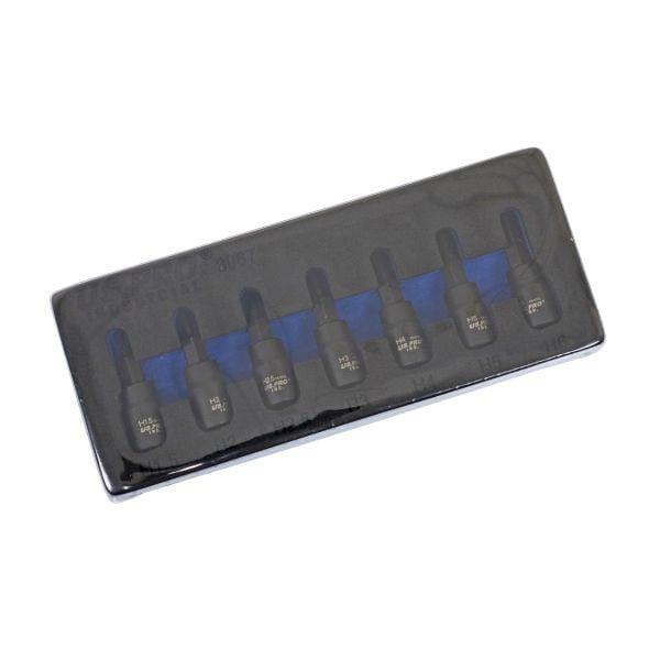 US PRO INDUSTRIAL 7PC 1/4" DR Impact Hex Allen Bit Socket Set H1.5 - H6 3967 - Tools 2U Direct SW