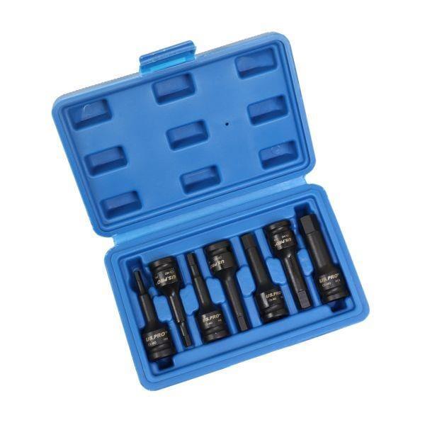 US PRO Tools 7pc 3/8" DR Impact Hex Bit Sockets Set H4 - H12 3989 - Tools 2U Direct SW