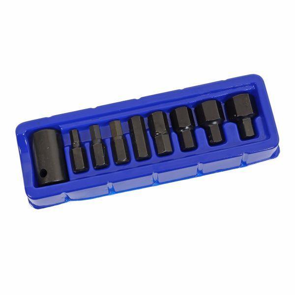 US PRO Tools 9pc Impact Hex Bit Set With 1/2" DR Bit Holder H6 - H19 3997 - Tools 2U Direct SW