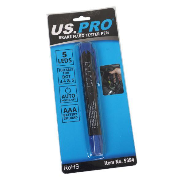 US PRO Tools Brake Fluid Tester Pen DOT 3 4 5 LED Display Test for Water 5394 - Tools 2U Direct SW