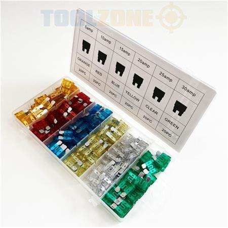120 PC STANDARD CAR FUSE KIT AUTO FUSE / MARINE FUSE ASSORTMENT AU296 - Tools 2U Direct SW