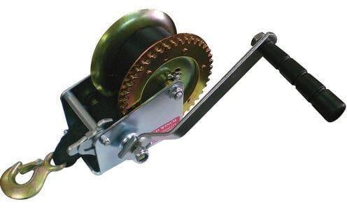 2000LB MANUAL BOAT MARINE TRAILER HAND POWERED WINCH + 8m WEBBING STRAP + HOOK - Tools 2U Direct SW