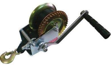 2000LB MANUAL BOAT MARINE TRAILER HAND POWERED WINCH + 8m WEBBING STRAP + HOOK - Tools 2U Direct SW