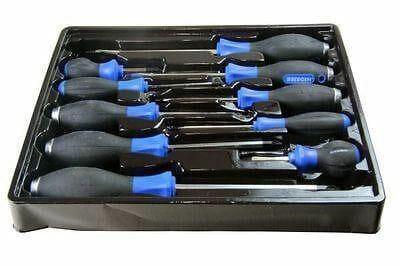 BERGEN 10pc SCREWDRIVERS POZIDRIVE & FLAT SET B1542 - Tools 2U Direct SW