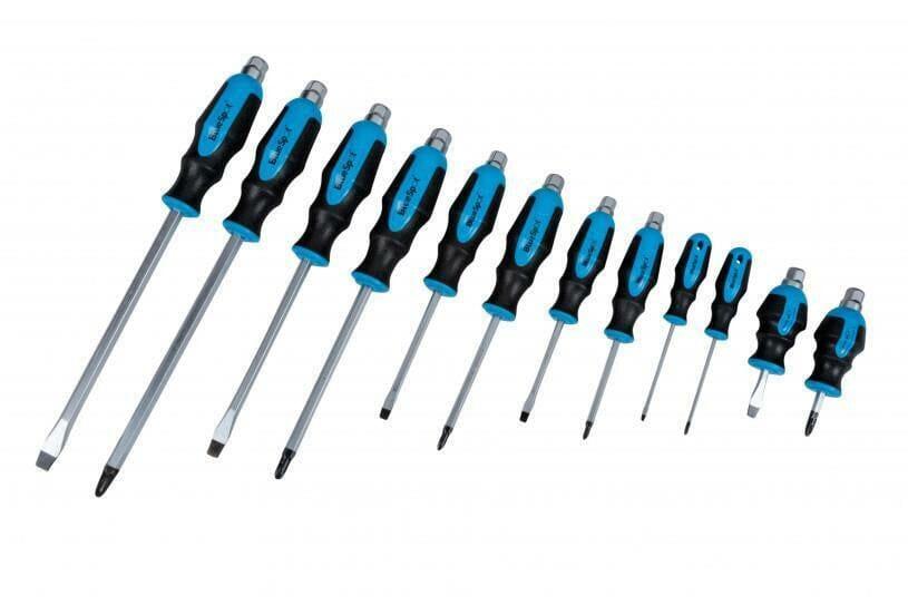 BlueSpot 12 Piece Hex Bolster Screwdriver Set with Storage Case 12067 - Tools 2U Direct SW