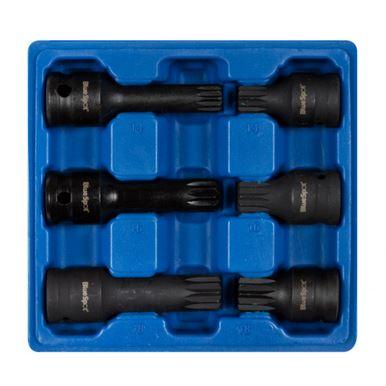 BlueSpot 6pc Impact Spline Sockets Bit Set M14 M16 M18 Deep Shallow 1/2" Drive 01532 - Tools 2U Direct SW