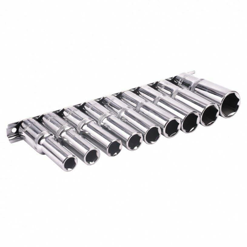 BlueSpot 9 Piece 1/2" Dr Metric Deep Socket Set 10-22mm 01541 - Tools 2U Direct SW