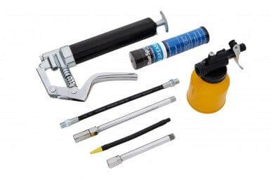 BlueSpot Manual Mini Grease Gun Lever Pistol Grip 120cc cartridge & Oil Can Set 07965 - Tools 2U Direct SW