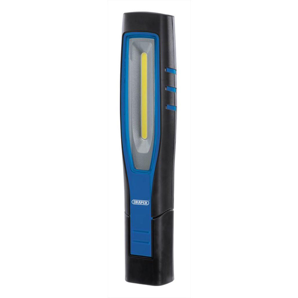 Draper 7W COB LED Rechargeable Inspection Lamp Work Light 700 Lumens Blue 11758 - Tools 2U Direct SW