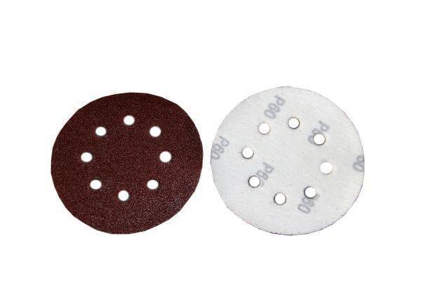 MIXED GRIT 125mm HOOK & LOOP (VELCRO) ABRASIVE SANDING PADS - DISCS 50pk B8111 - Tools 2U Direct SW