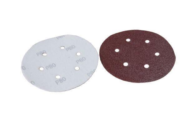 MIXED GRIT 150mm HOOK & LOOP (VELCRO) ABRASIVE SANDING PADS - DISCS 50pk B8112 - Tools 2U Direct SW