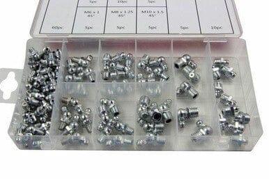 Resolut 110PC Assorted Metric grease Nipple Fittings B2894 - Tools 2U Direct SW