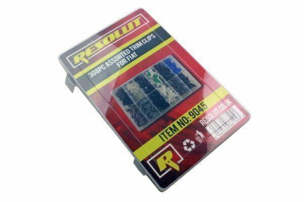 RESOLUT Fiat Assorted Trim Clips 308 Pieces 9045 - Tools 2U Direct SW
