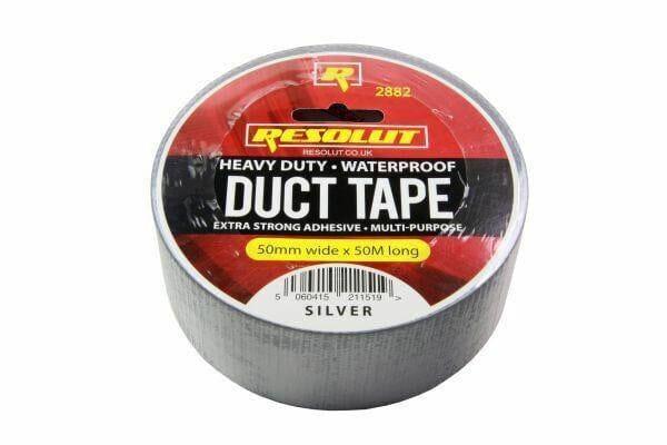 RESOLUT SILVER DUCT TAPE 50MM X 50 MTR ROLL 2882 - Tools 2U Direct SW