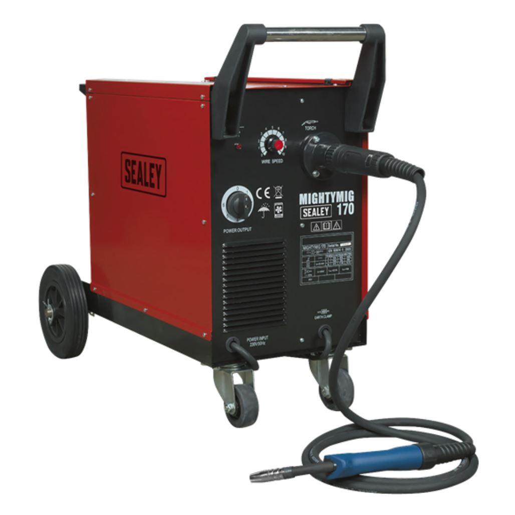 Sealey 170A Professional Gas/No-Gas MIG Welder with Euro Torch MIGHTYMIG170 - Tools 2U Direct SW