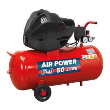 Sealey Air Compressor 50L V-Twin Direct Drive 3hp Oil Free SAC05030F - Tools 2U Direct SW