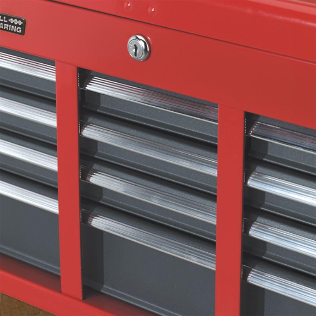 Sealey American Pro Topchest 6 Drawer with Ball-Bearing Slides - Red/Grey AP2201BB - Tools 2U Direct SW