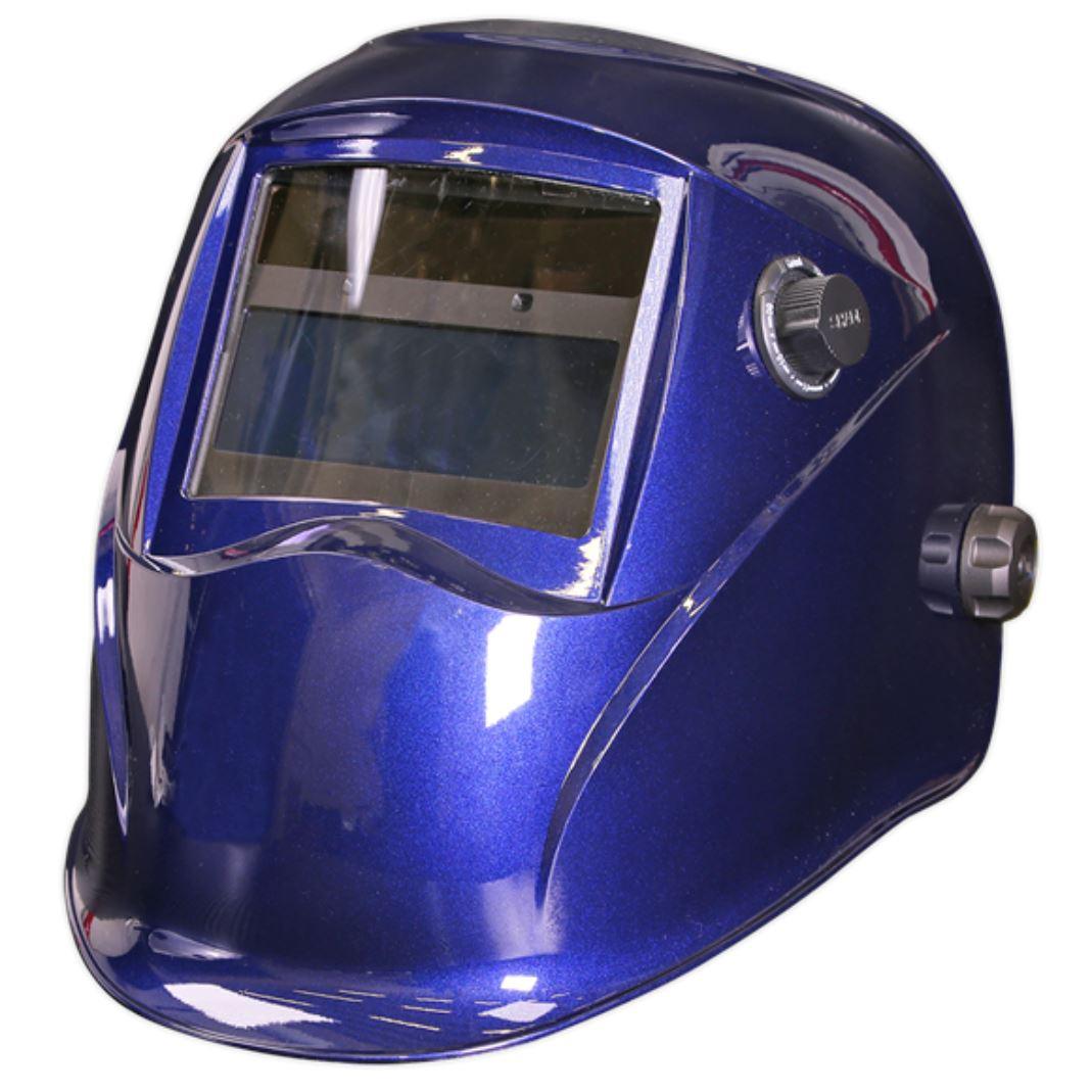 Sealey Auto Darkening Welding Helmet Shade 9-13 - Blue PWH611 - Tools 2U Direct SW