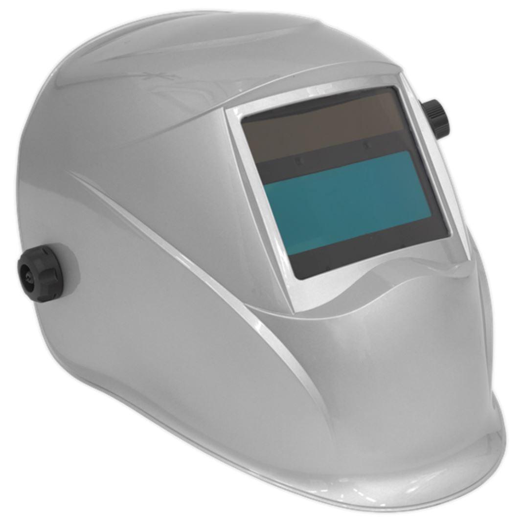 Sealey Auto Darkening Welding Helmet Shade 9-13 - Silver PWH613 - Tools 2U Direct SW