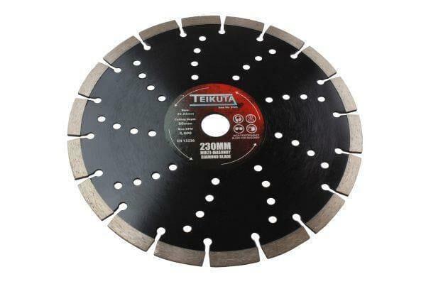 TEIKUTA 230 X 10 X 22.23MM Segmented Multi-Masonry Diamond Cutting Blade 9125 - Tools 2U Direct SW