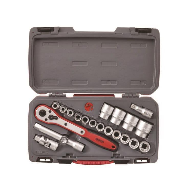 Teng Tools 21pc 1/2 Square Drive Metric Socket Set 10 - 32mm T1221 - Tools 2U Direct SW