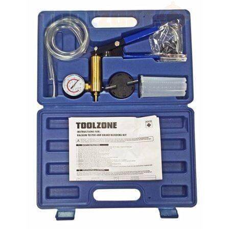 Toolzone 16 Piece Hand Held Vacuum Brake Bleeding Pump Set AU010 - Tools 2U Direct SW