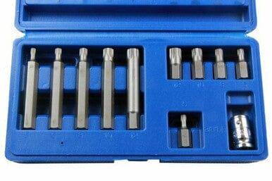 US PRO 11pc 3/8dr Spline Bit Socket Set M5, 6, 8, 10, 12 1484 - Tools 2U Direct SW