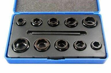 US PRO 11pc Bolt Stud Extractor Set Damaged Heads, Nut Style Sockets 2648 - Tools 2U Direct SW