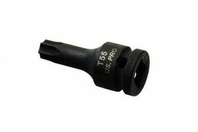 US PRO 1/2" DR Impact Torx Bit Socket T55 X 60MM 1467 - Tools 2U Direct SW