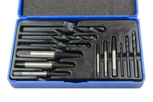 US PRO 12PC Damaged, Chewed Stripped Screw & Bolt Extractor & Drill Bit Set 2601 - Tools 2U Direct SW