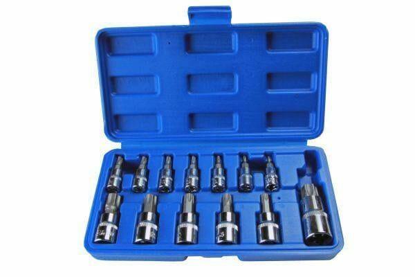 US PRO 13pc Torx Star Bit Socket Set - Tamper Bit Sockets T8 - T70 1497 - Tools 2U Direct SW