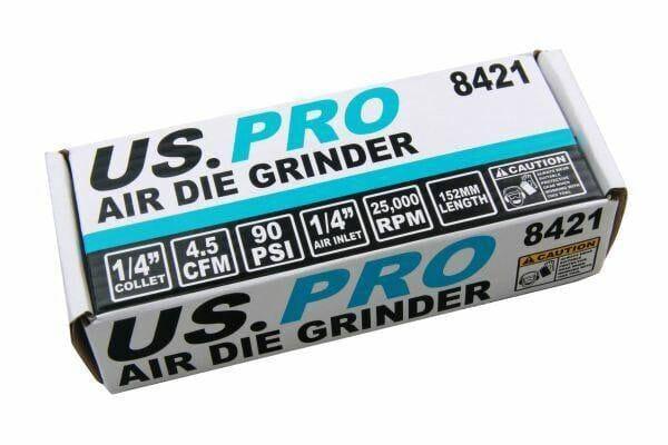 US PRO 1/4" Air Die Grinder - Compact & Lightweight 8421 - Tools 2U Direct SW