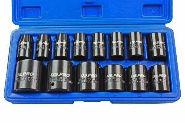 US PRO 14pc 1/2dr Shallow Metric Impact Sockets 10 - 32mm 1679 - Tools 2U Direct SW