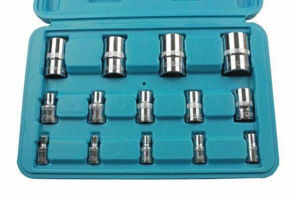 US PRO 14pc E Torx Sockets 1/4 - 3/8 - 1/2" dr E4 - E24 1694 - Tools 2U Direct SW