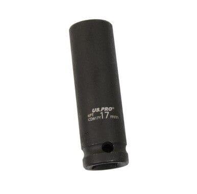 US PRO 17mm 1/2 Dr 6 Point Deep Impact Socket 3753 - Tools 2U Direct SW