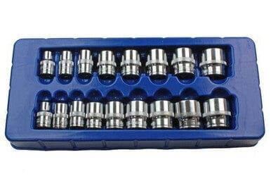 US PRO 17pc 3/8 dr Shallow Sockets Set, Socket 6 Point 8-24mm 1376 - Tools 2U Direct SW