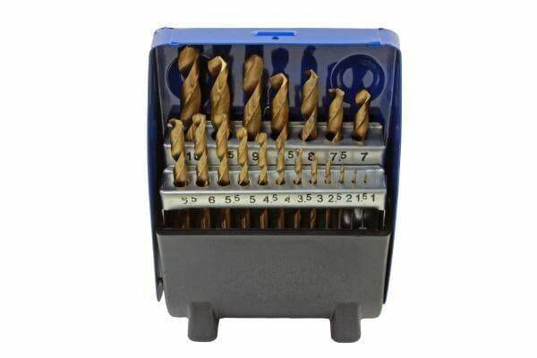 US PRO 19pc HSS Titanium Coated Metric Drill Bit Set 1 - 10mm 2410 - Tools 2U Direct SW