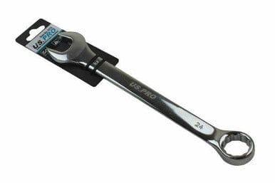 US PRO 24mm Combination Spanner Polished Chrome Vanadium 2212 - Tools 2U Direct SW