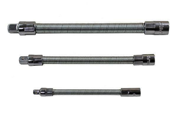 US PRO 3 Piece Flexible Extension Bar Adaptor Set - 1/4" 3/8" 1/2" Drives 4144 - Tools 2U Direct SW