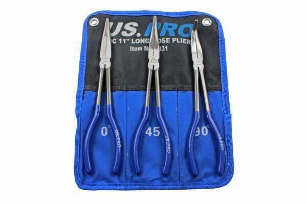 US PRO 3pc 11" Long Nose Pliers Set 1831 - Tools 2U Direct SW